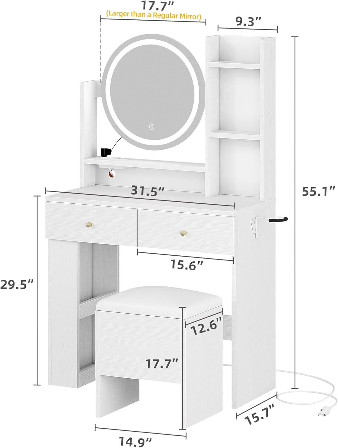 Vanity Desk Mirror